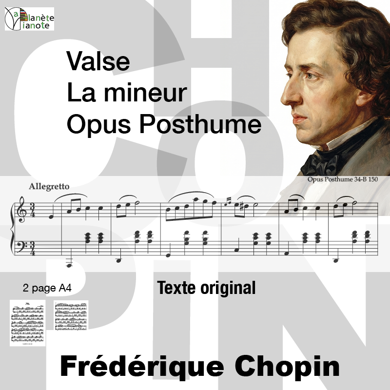 Valse en La mineur opus Posthume-Frédérique Chopin-Pdf