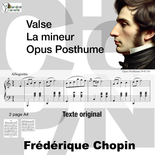 Valse en La mineur opus Posthume-Frédérique Chopin-Pdf