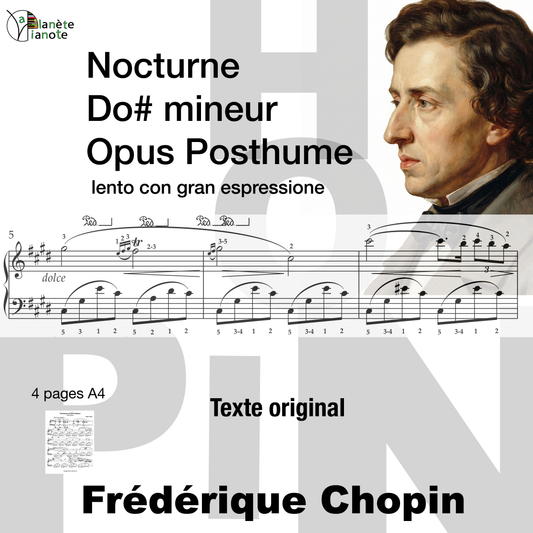 Nocturne en Do# mineur opus Posthume lento con gran espressione Frédérique Chopin-Pdf